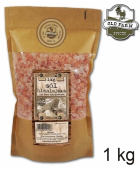 SÓL HIMALAJSKA RÓŹOWA GRUBA DO MŁYNKÓW 1 KG